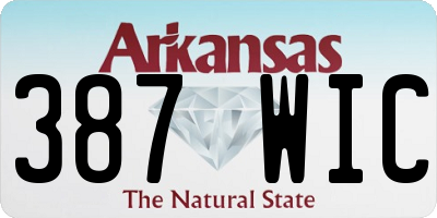 AR license plate 387WIC