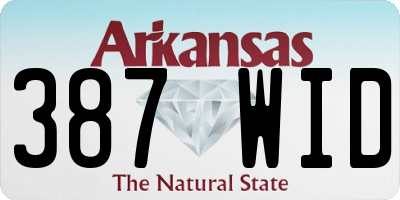 AR license plate 387WID
