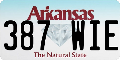 AR license plate 387WIE
