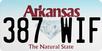 AR license plate 387WIF