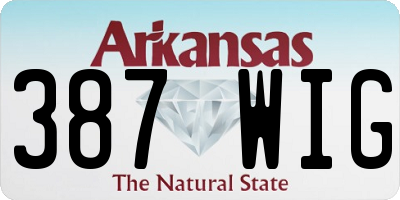 AR license plate 387WIG