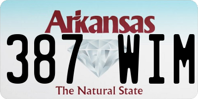 AR license plate 387WIM
