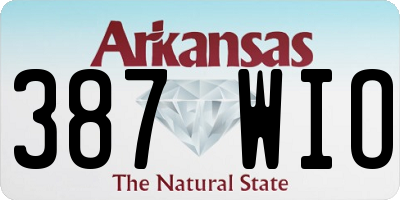 AR license plate 387WIO