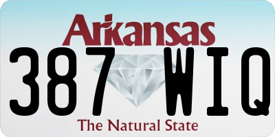 AR license plate 387WIQ