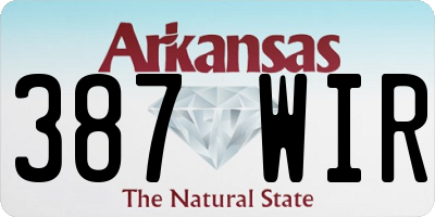 AR license plate 387WIR