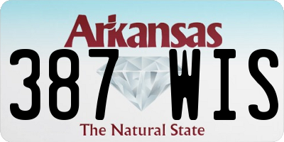 AR license plate 387WIS