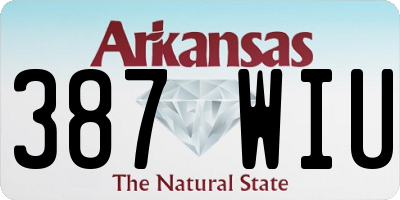 AR license plate 387WIU
