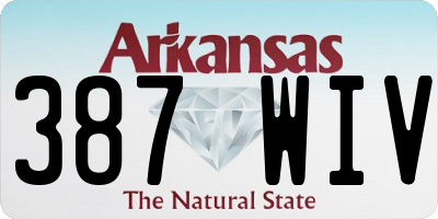 AR license plate 387WIV
