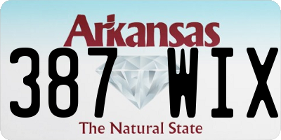 AR license plate 387WIX