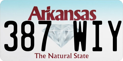 AR license plate 387WIY