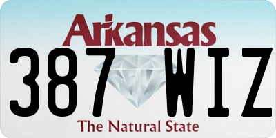 AR license plate 387WIZ