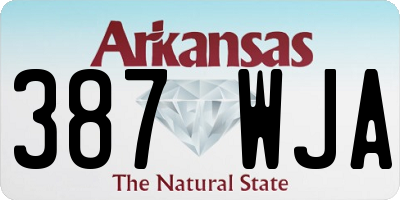 AR license plate 387WJA