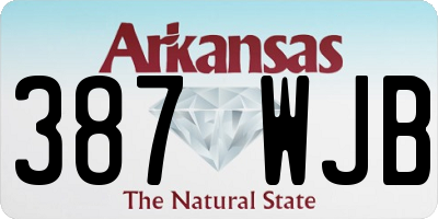 AR license plate 387WJB