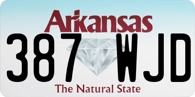 AR license plate 387WJD