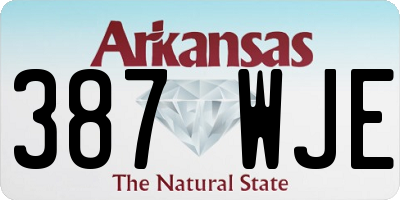 AR license plate 387WJE