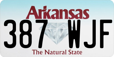 AR license plate 387WJF