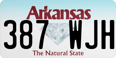 AR license plate 387WJH
