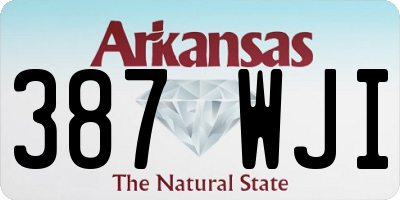 AR license plate 387WJI