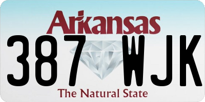 AR license plate 387WJK