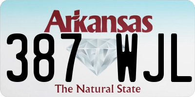 AR license plate 387WJL