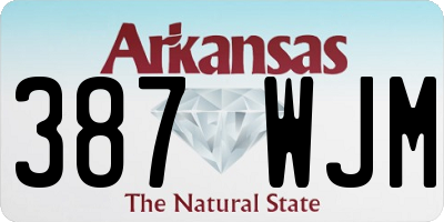 AR license plate 387WJM