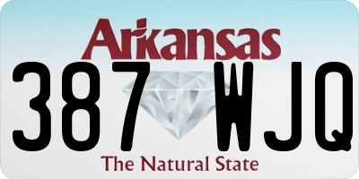 AR license plate 387WJQ