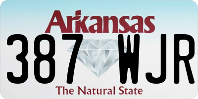 AR license plate 387WJR