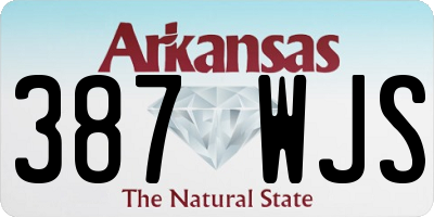AR license plate 387WJS