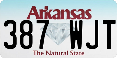 AR license plate 387WJT