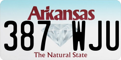 AR license plate 387WJU