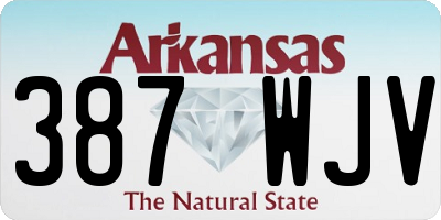AR license plate 387WJV