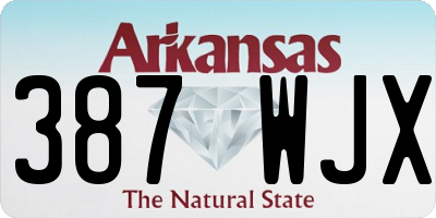 AR license plate 387WJX