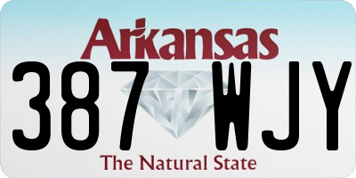 AR license plate 387WJY