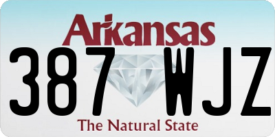 AR license plate 387WJZ