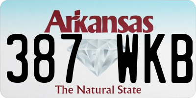 AR license plate 387WKB