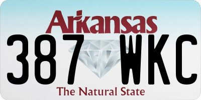 AR license plate 387WKC