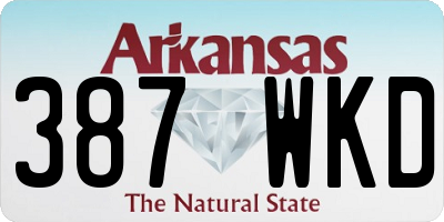 AR license plate 387WKD