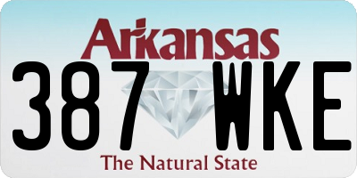 AR license plate 387WKE