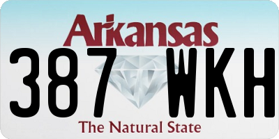AR license plate 387WKH