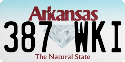 AR license plate 387WKI