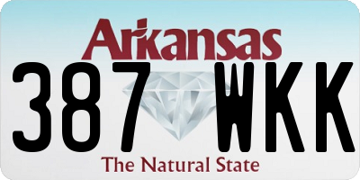 AR license plate 387WKK