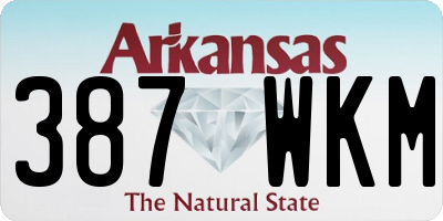 AR license plate 387WKM
