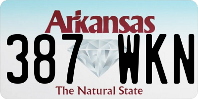 AR license plate 387WKN