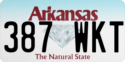 AR license plate 387WKT