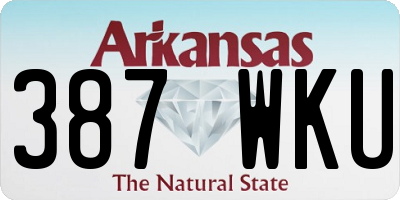 AR license plate 387WKU