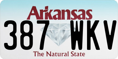 AR license plate 387WKV
