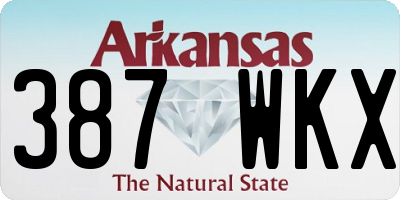 AR license plate 387WKX