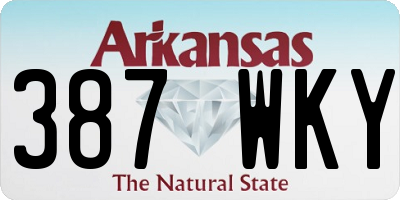 AR license plate 387WKY