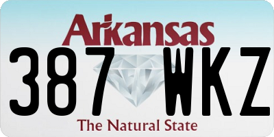 AR license plate 387WKZ