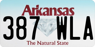 AR license plate 387WLA